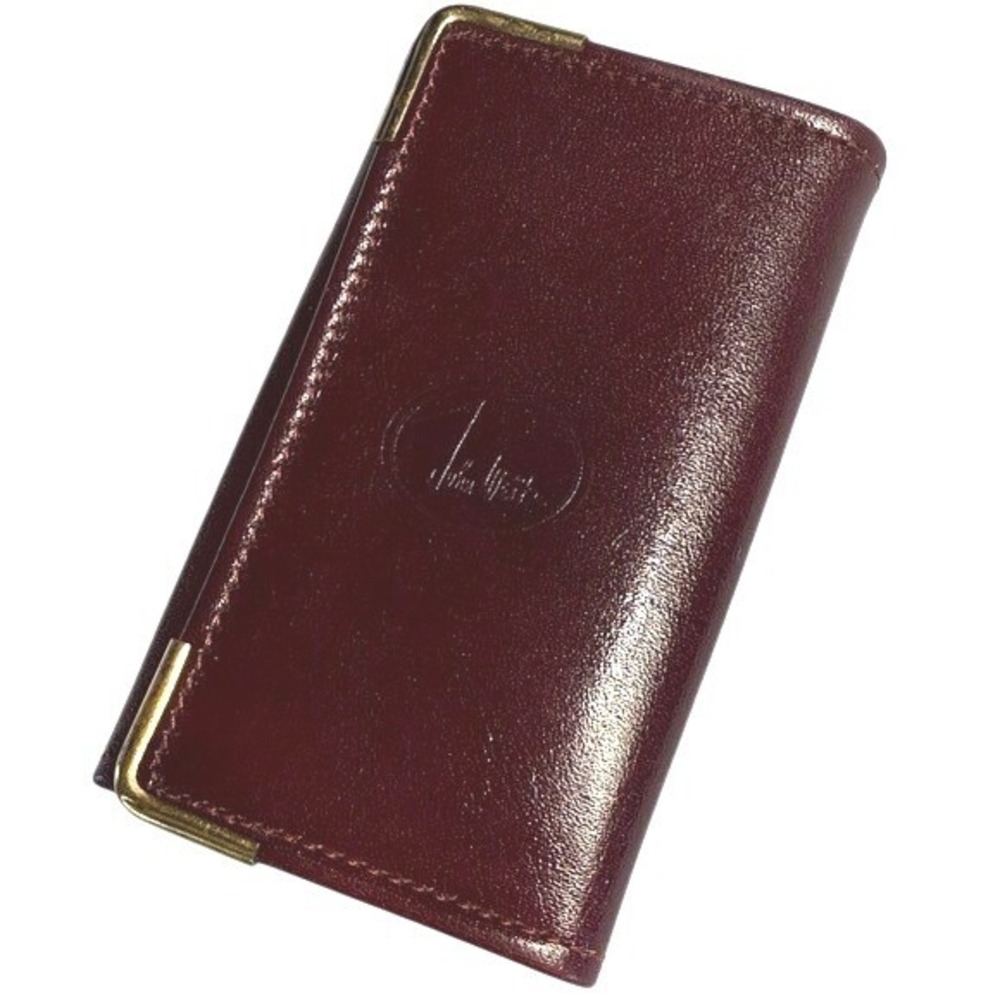 Vintage Never Used Buxton John Weitz Brown Leather Vintage Key-Trainer Key Case